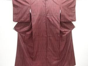 幾何学模様織り出し十日町紬着物